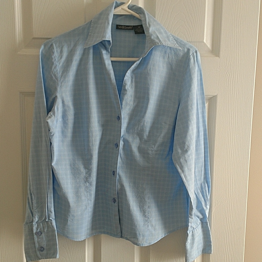 Blue button down shirt